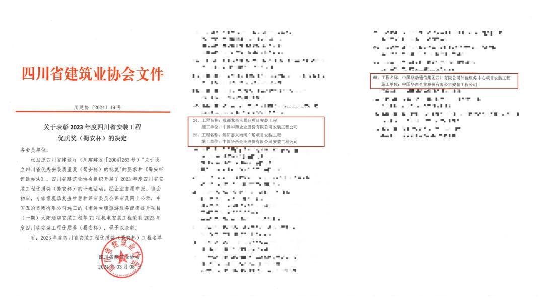 深耕不輟，載譽(yù)前行！華西安裝殊榮再+3！